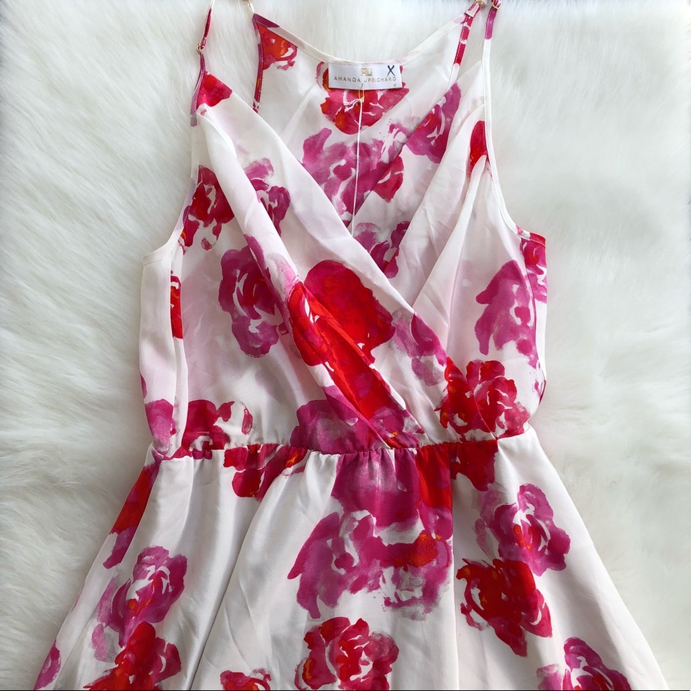 Amanda Uprichard Sleeveless Silk Crossover Dress